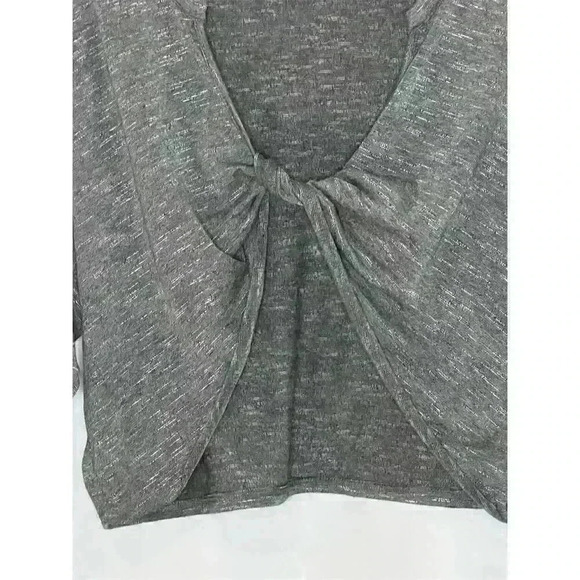 ACOA Women's Gray Twist Front Long Sleeve Blouse Size L - Picture 7 of 15